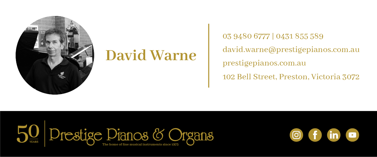 David Warne - Piano, Keyboard, Digital Piano & Print Music